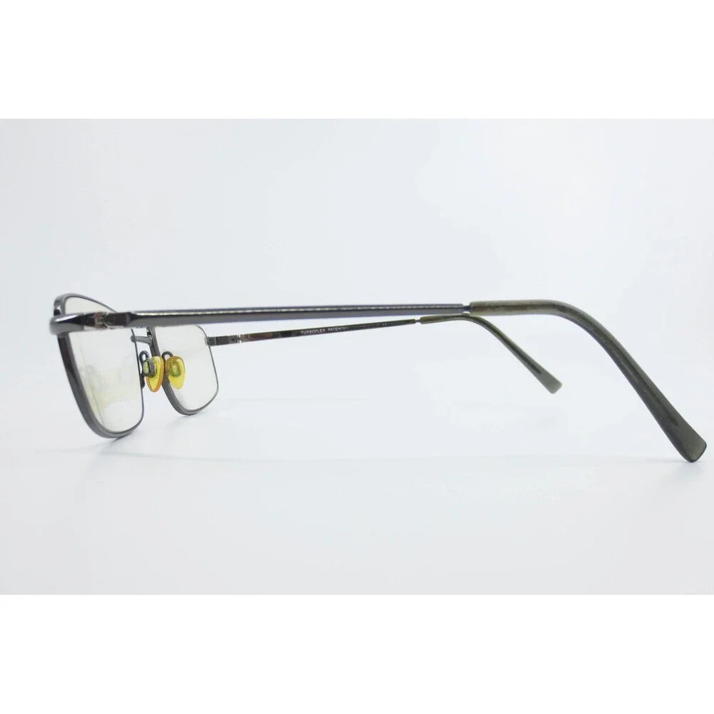 Turboflex Patented 465 Gunmetal Grey Rectangular Eyeglass Frames 56-18-145 20